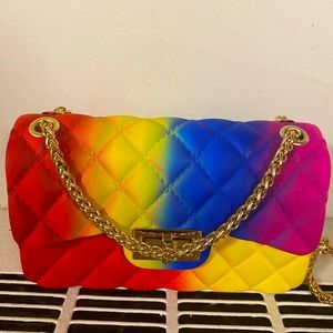 Rainbow jelly purse